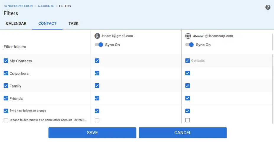 SyncGene's synchronization architecture keeping contacts consistent across connected accounts